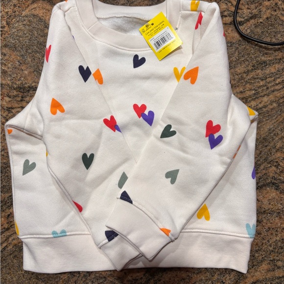 Primary Multicolor Heart Sweatshirt - Picture 2 of 3